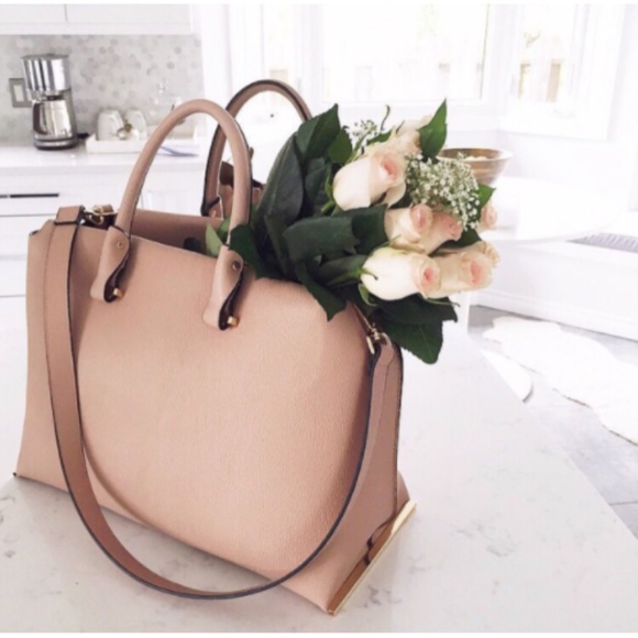 S. the Widow Handbags - MILLIE Pink Top Handle Tote Bag